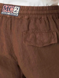 Braune Leinenhose für Herren