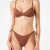 Brauner Bralette-Bikini für Damen mit Bügeln