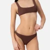 Brauner Crinkle-Bralette-Bikini für Damen Naima Elise