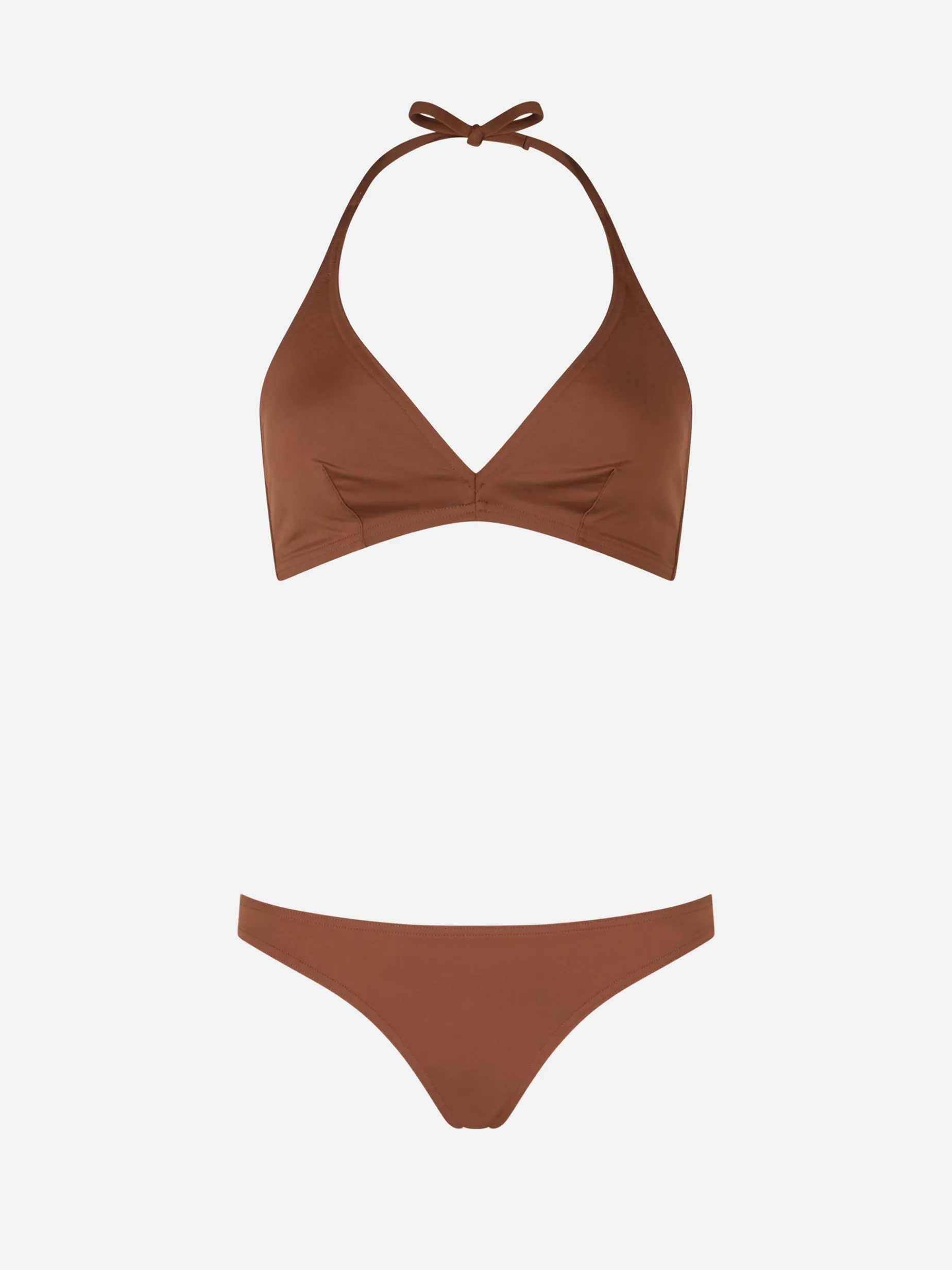 Brauner Triangel-Bralette-Bikini für Damen von Gaia Maia