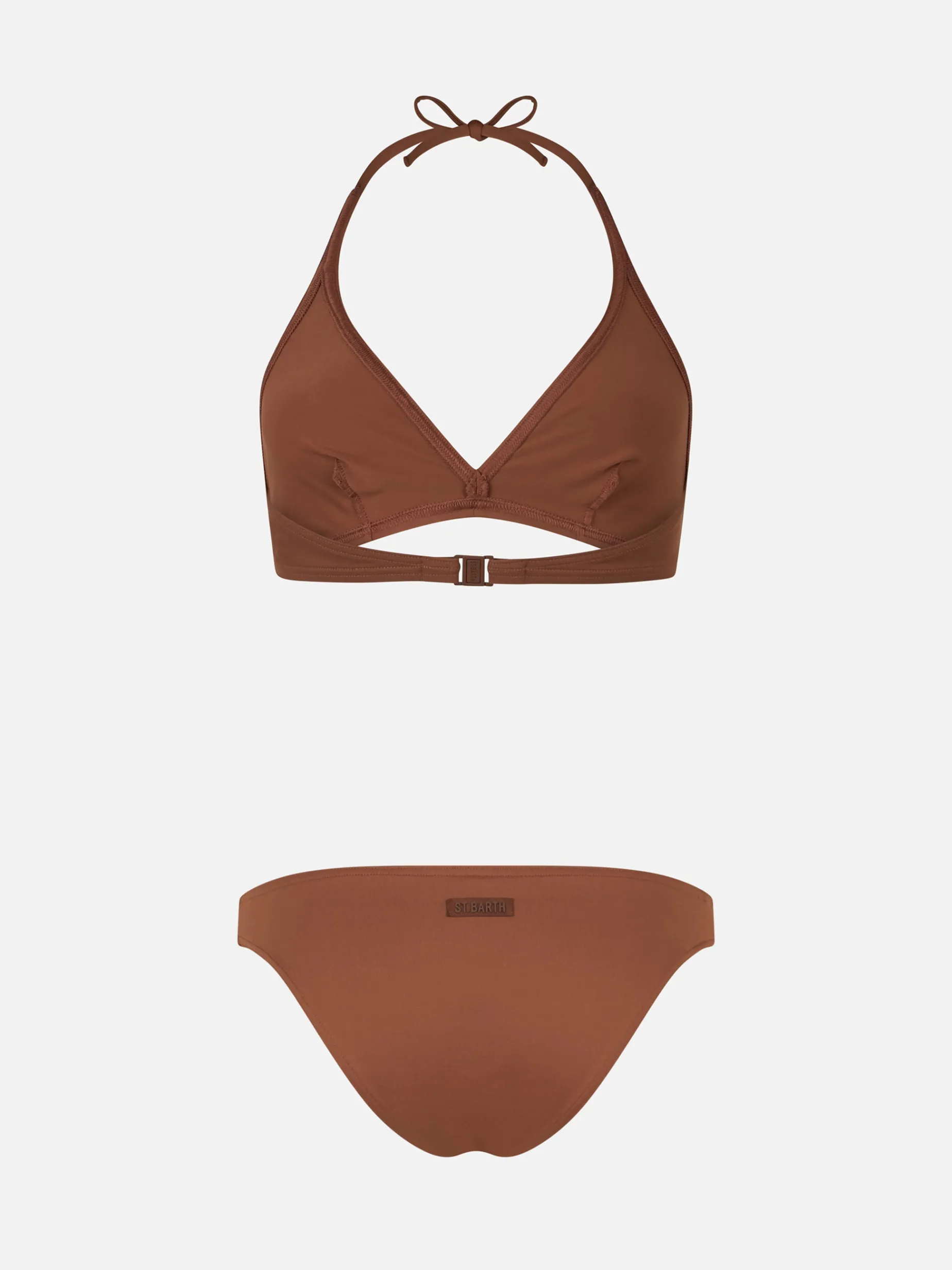 Brauner Triangel-Bralette-Bikini für Damen von Gaia Maia