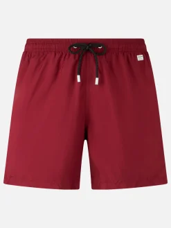 Burgunderfarbene Badeshorts für Herren aus leichtem Stoff Lighting Pantone | PANTONE SPECIAL EDITION