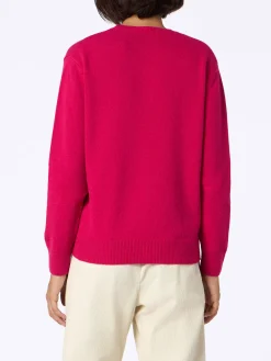 Burgunderfarbener Damenpullover New Queen mit Non-Ho-Voglia-Stickerei