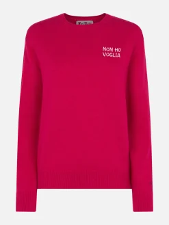 Burgunderfarbener Damenpullover New Queen mit Non-Ho-Voglia-Stickerei