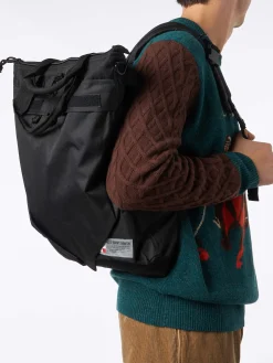 Canvas schwarzer Rucksack Helmut