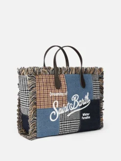 Colette – Handtasche aus Denim und Wolle mit Logo-Stickerei