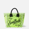 Colette – Handtasche in Neongelb mit Bandana-Aufdruck