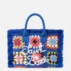 Colette blaue Häkelhandtasche