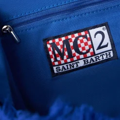 Colette blaue Häkelhandtasche
