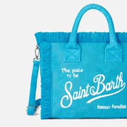 Colette Bluette-Handtasche aus Frottee mit geprägtem Gänseblümchenmuster