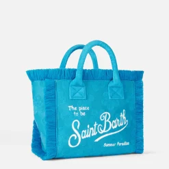 Colette Bluette-Handtasche aus Frottee mit geprägtem Gänseblümchenmuster