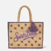 Colette Raffia-Handtasche aus gepunktetem Frottee
