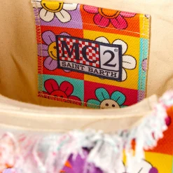 Colette-Canvas-Handtasche mit lächelndem Gänseblümchen-Print