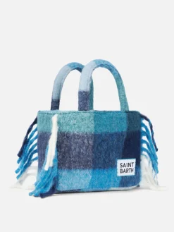 Colette-Deckenhandtasche mit Karodruck