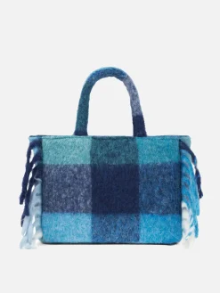 Colette-Deckenhandtasche mit Karodruck