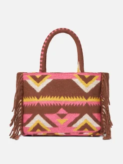 Colette-Deckenhandtasche mit ethnischem Aufdruck