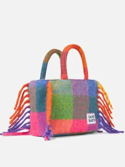 Colette-Deckenhandtasche mit Karodruck