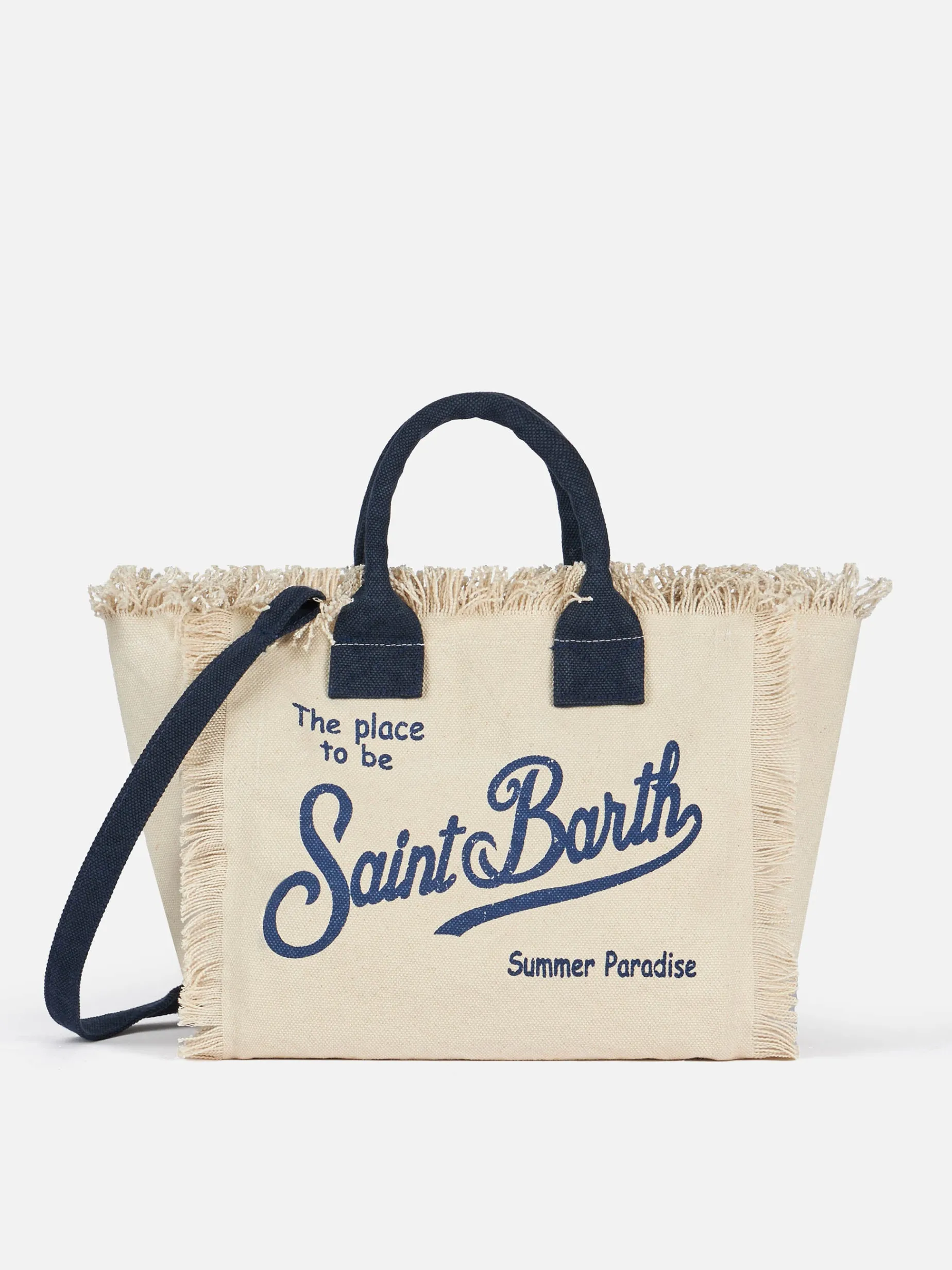 Colette-Handtasche aus cremefarbenem Baumwollcanvas
