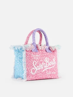 Colette-Handtasche aus pastellfarbenem Baumwoll-Canvas von Animalier