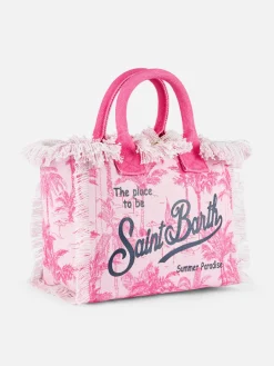 Colette-Handtasche aus Toile de Jouy-Baumwollcanvas