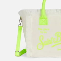 Colette-Handtasche aus weißem Frottee mit Saint Barth-Logo