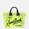 Colette-Tasche aus Baumwollcanvas mit neongelbem Bandana-Aufdruck