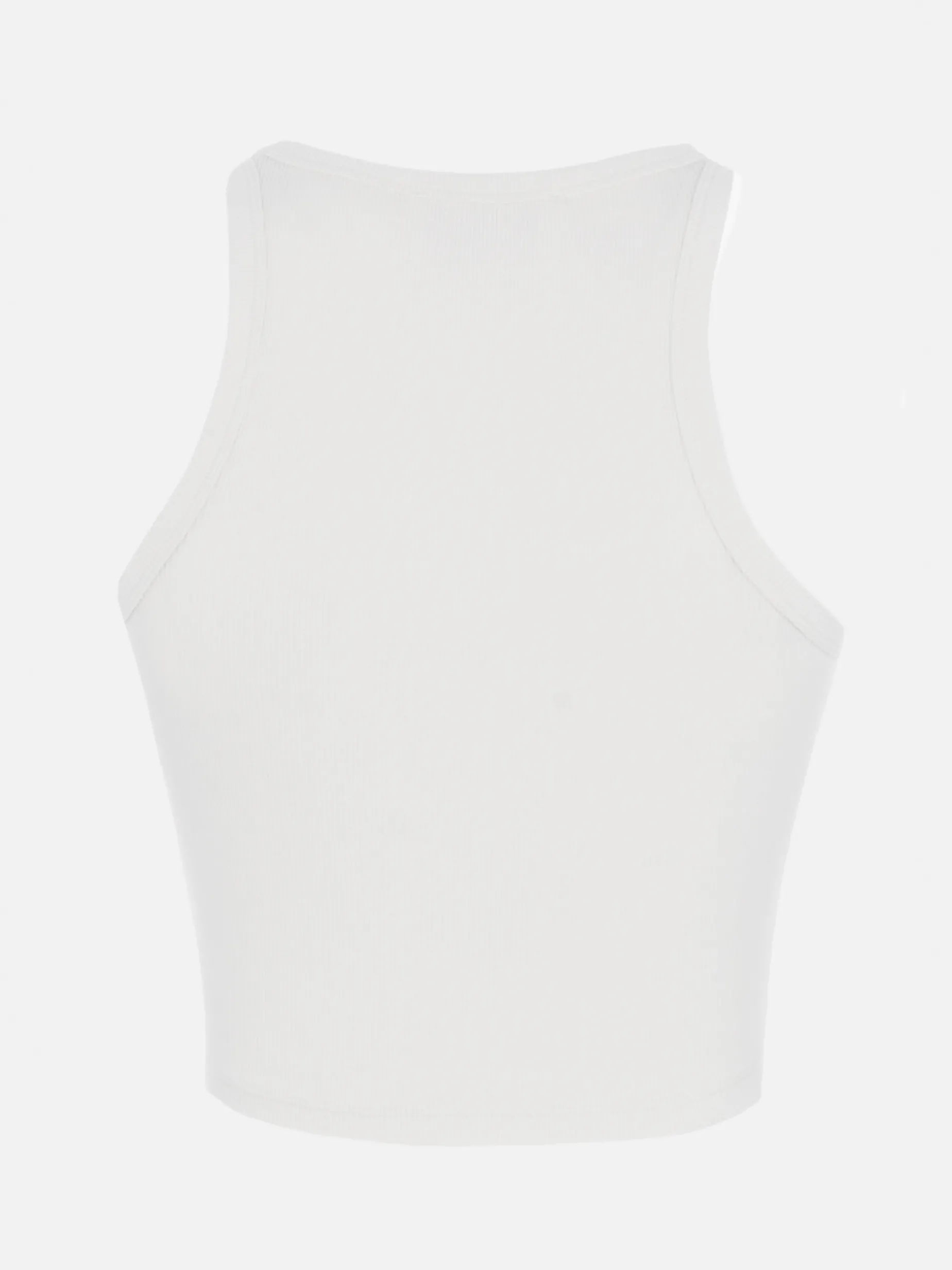 Crop-Top aus Baumwolle im Rippenstrick für Damen mit Saint Barth Beach Club-Stickerei