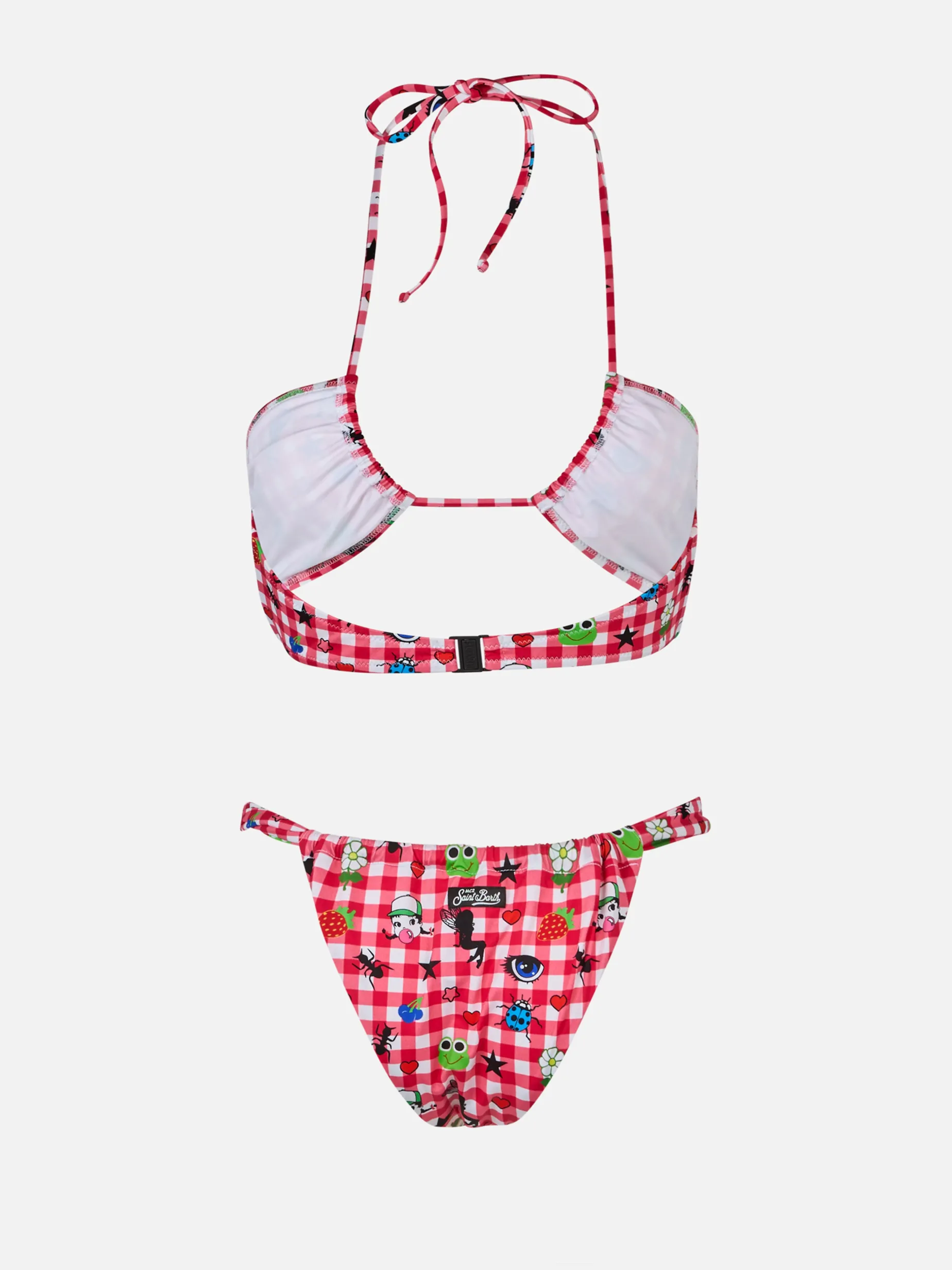 Damen Bandeau Bikini Dahelle mit Gingham und ausgefallenem Print | BEEPY BELLA SPECIAL EDITION