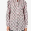 Damen Baumwollshirt Brigitte mit Blumenprint