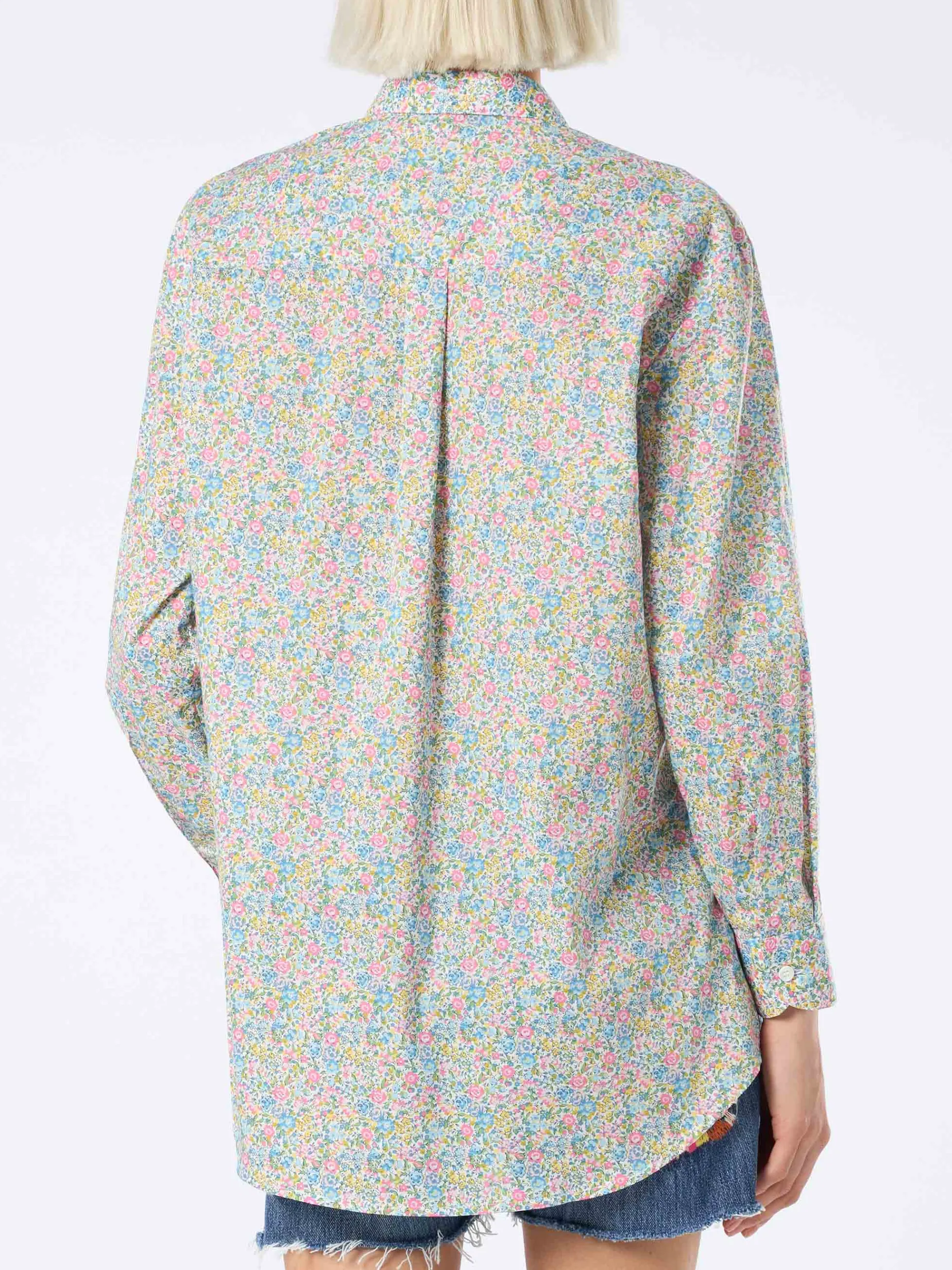 Damen Baumwollshirt Brigitte mit Emma & Georgina-Aufdruck | HERGESTELLT AUS LIBERTY-STOFF