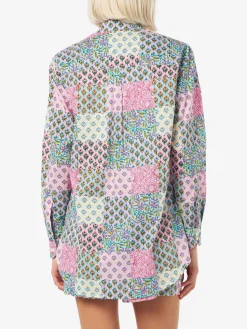Damen Baumwollshirt Brigitte mit Blumenprint