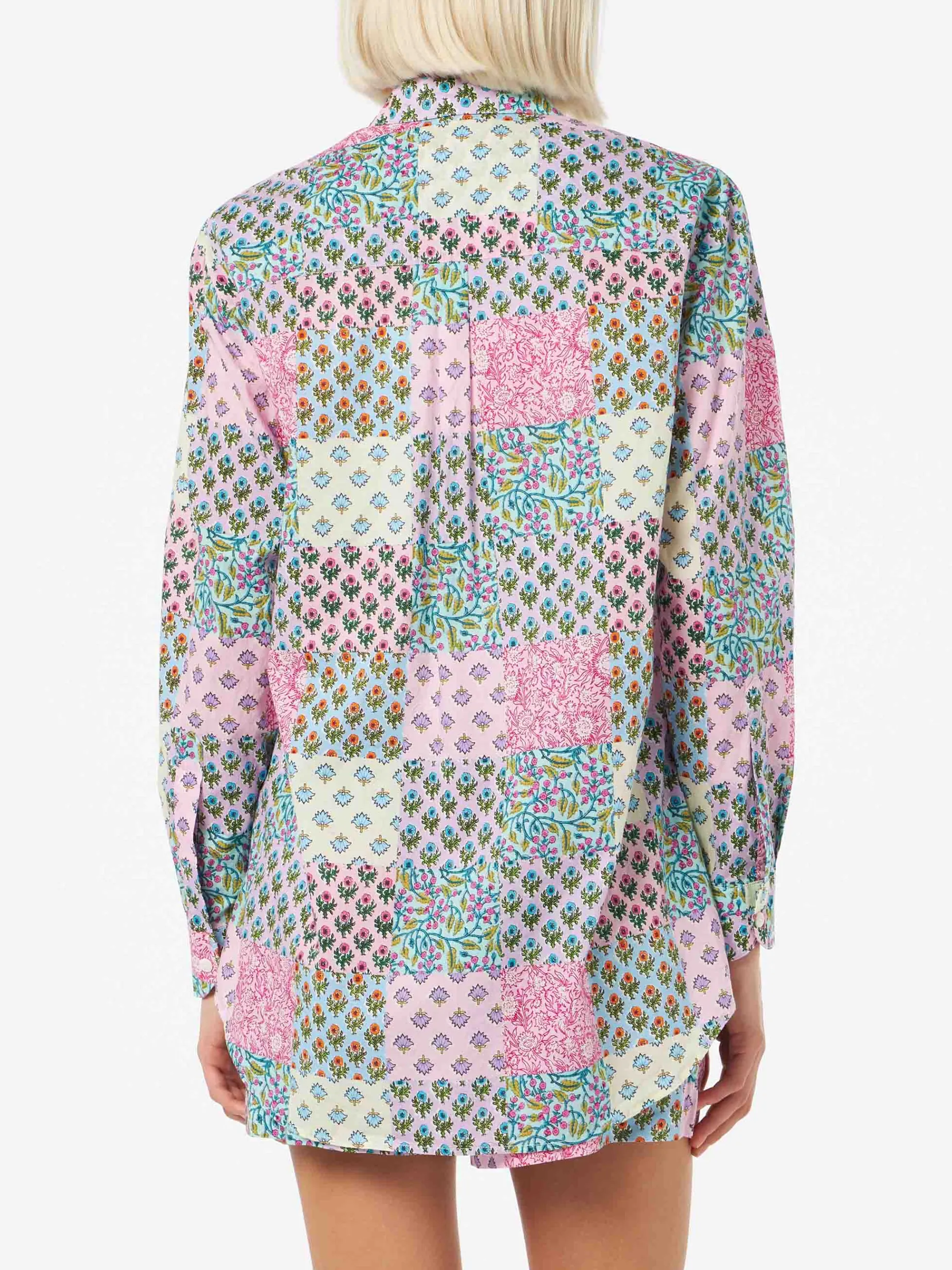 Damen Baumwollshirt Brigitte mit Blumenprint