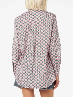 Damen Baumwollshirt Brigitte mit Blumenprint