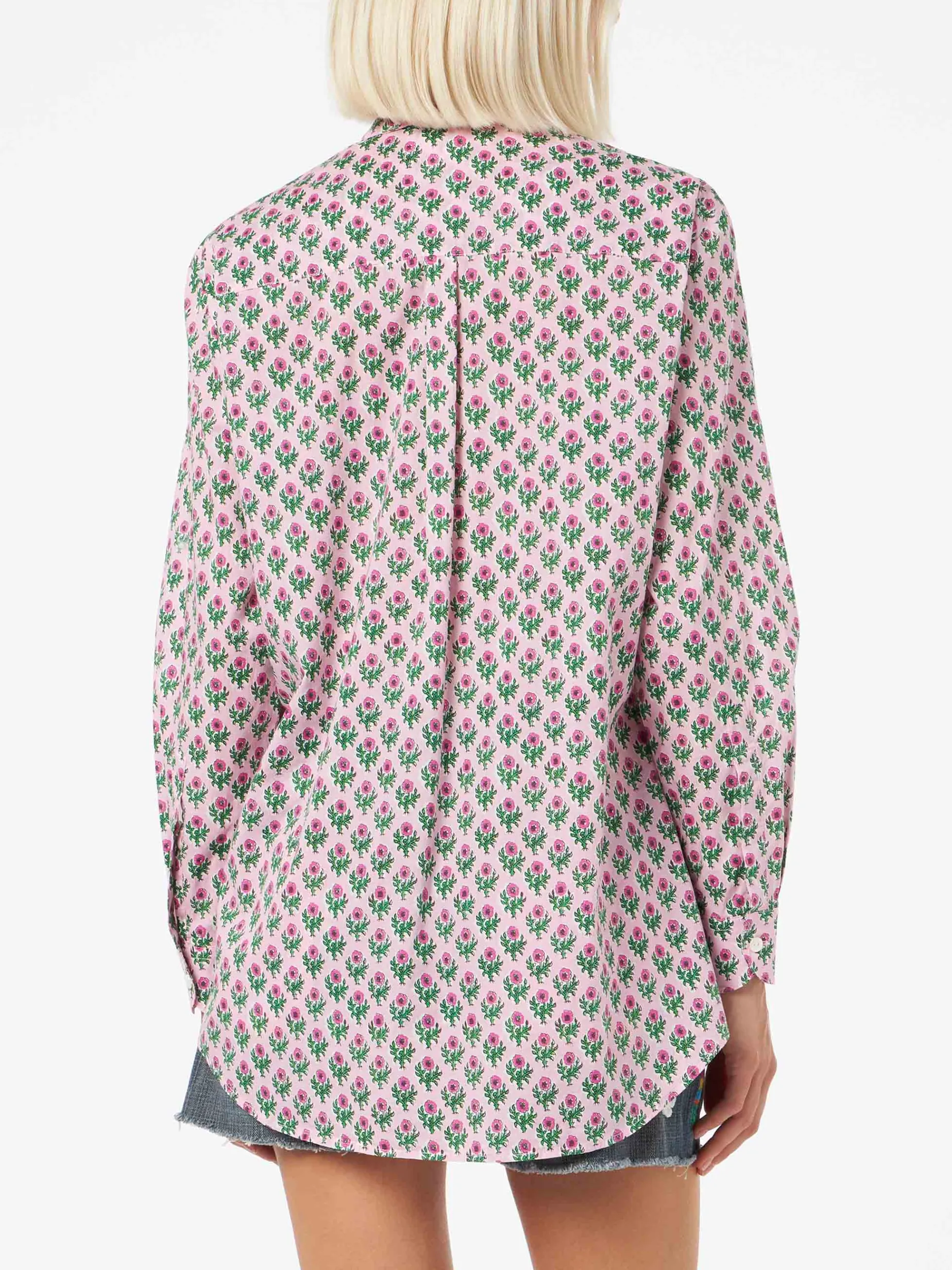 Damen Baumwollshirt Brigitte mit Blumenprint