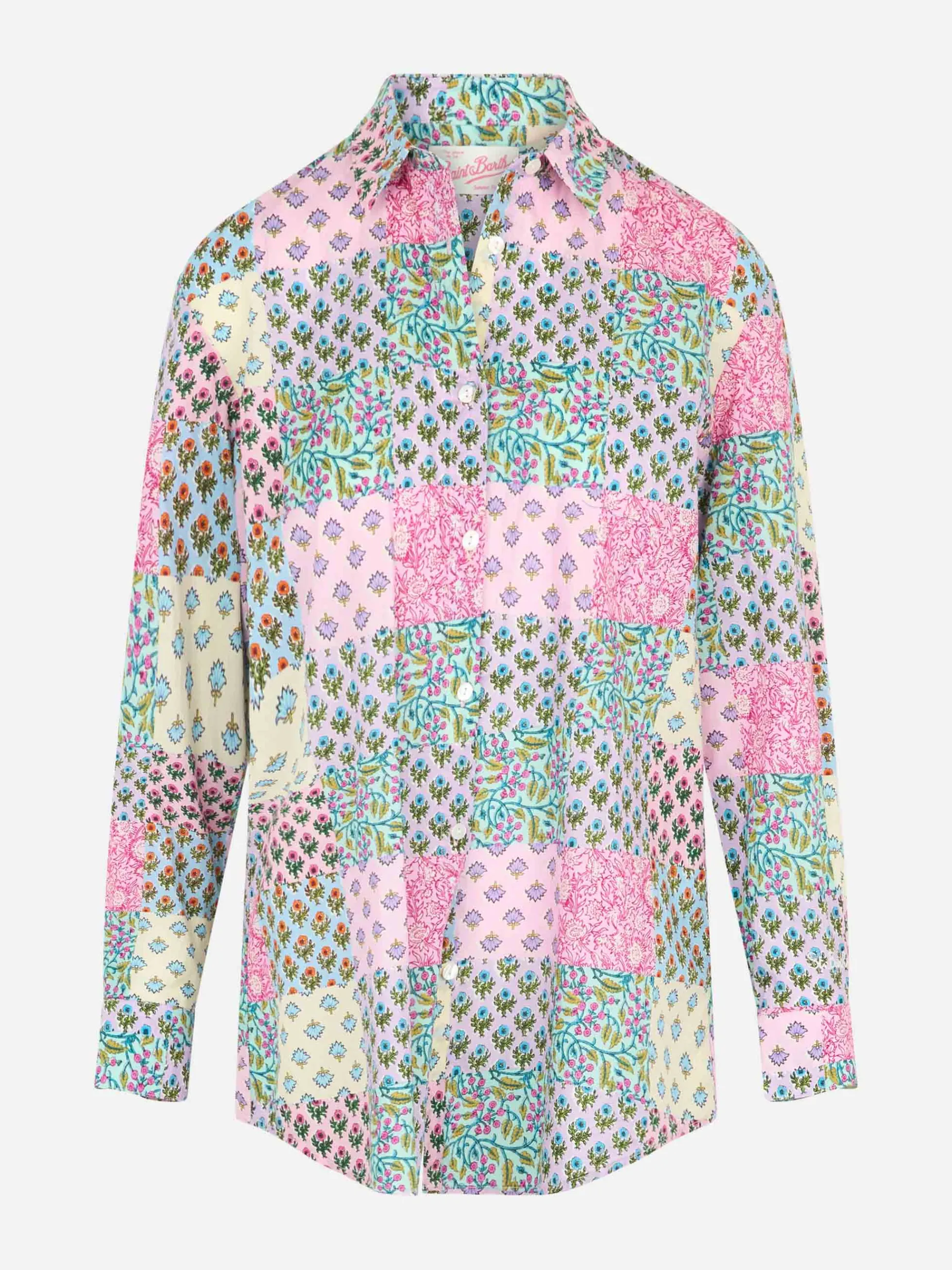 Damen Baumwollshirt Brigitte mit Blumenprint