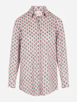 Damen Baumwollshirt Brigitte mit Blumenprint