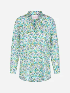 Damen Baumwollshirt Brigitte mit Blumenprint