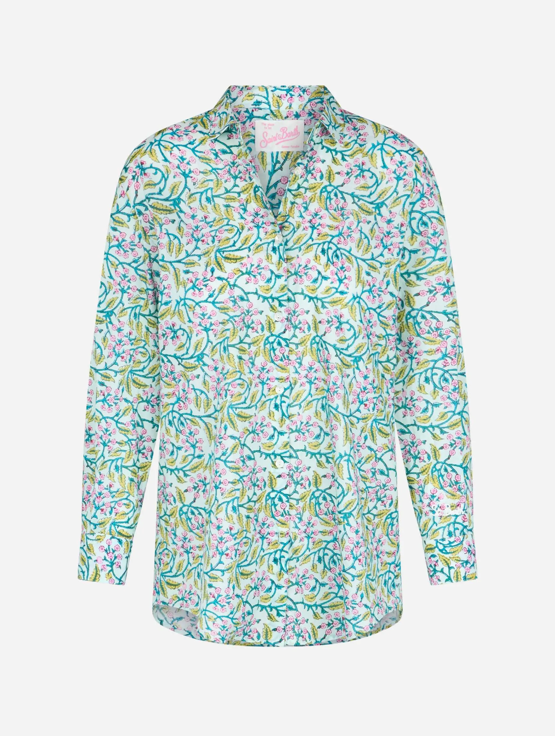Damen Baumwollshirt Brigitte mit Blumenprint