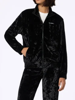 Damen Sweatshirt Miriam schwarz Chenille