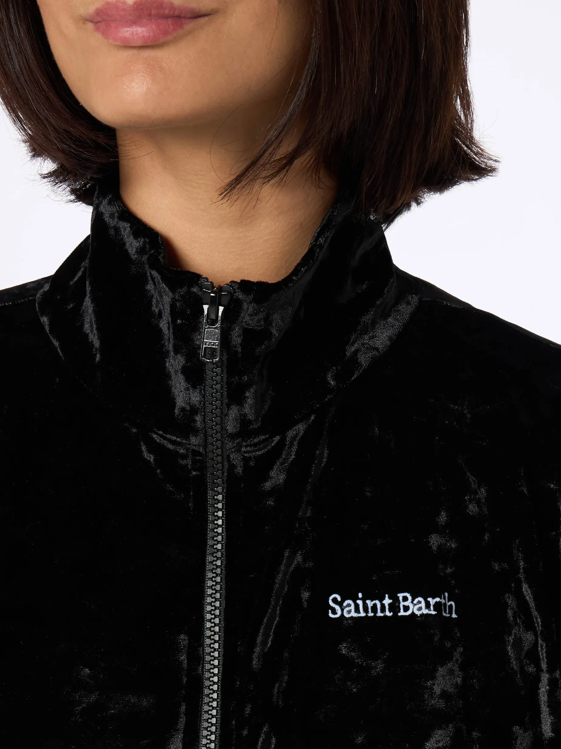 Damen Sweatshirt Miriam schwarz Chenille
