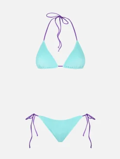 Damen wassergrüner Frottee-Triangel-Bikini | MELISSA SATTA SONDEREDITION