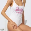 Damen-Badeanzug Lora mit U-Ausschnitt und Barbie-Logo | BARBIE SONDEREDITION