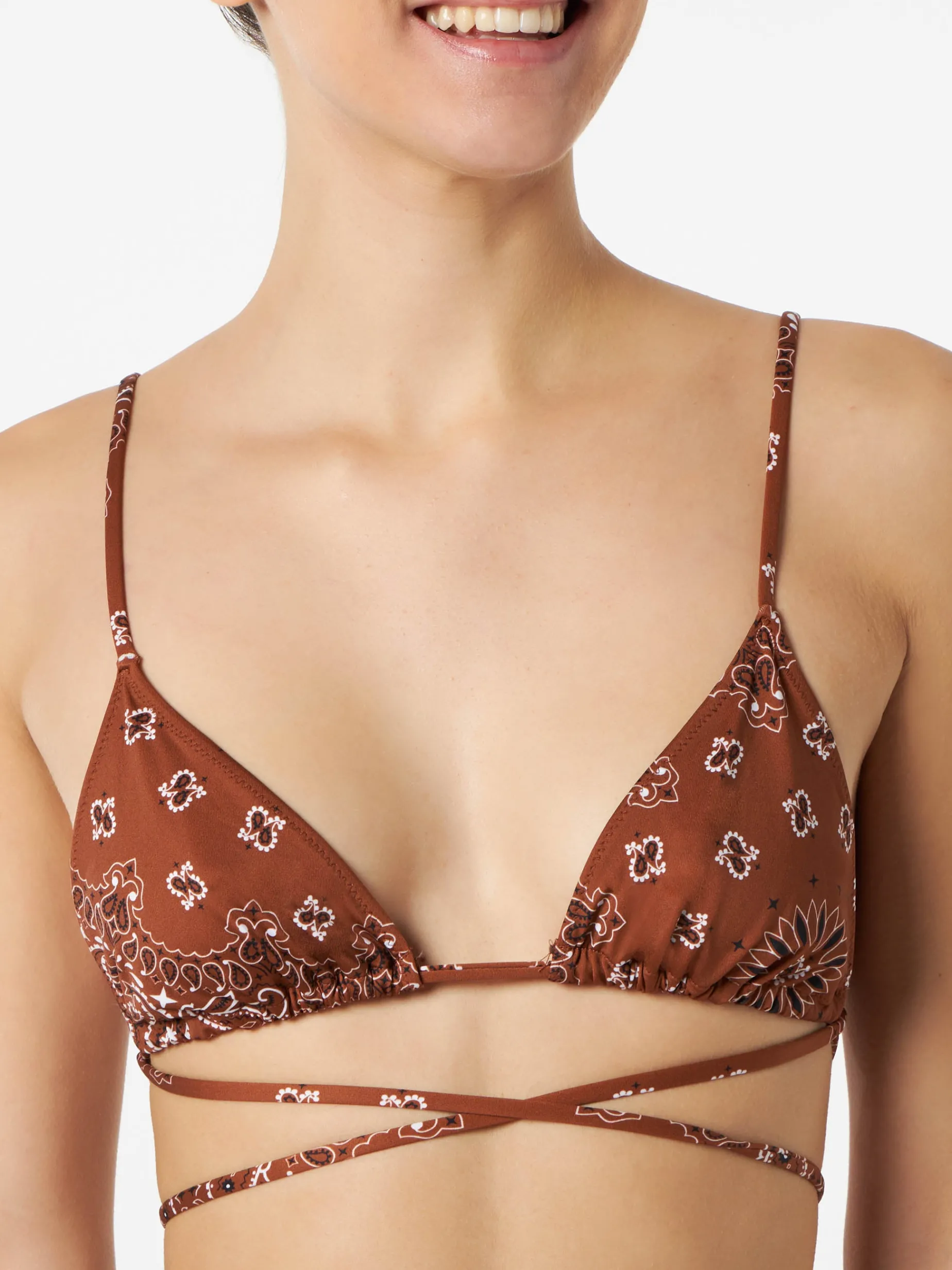 Damen-Bandana-Triangel-Bikini mit frecher Badehose