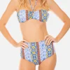 Damen-Bandeau-Bikini mit Zigeuner-Print