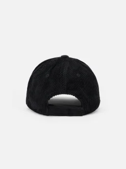Damen-Baseballkappe aus Cord mit St. Barth-Stickerei