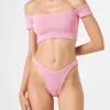 Damen-Bikini in Crinkle-Optik mit breiten Trägern