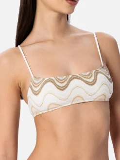 Damen-Bralette-Bikini aus Raschelstrick Sadie Marielle