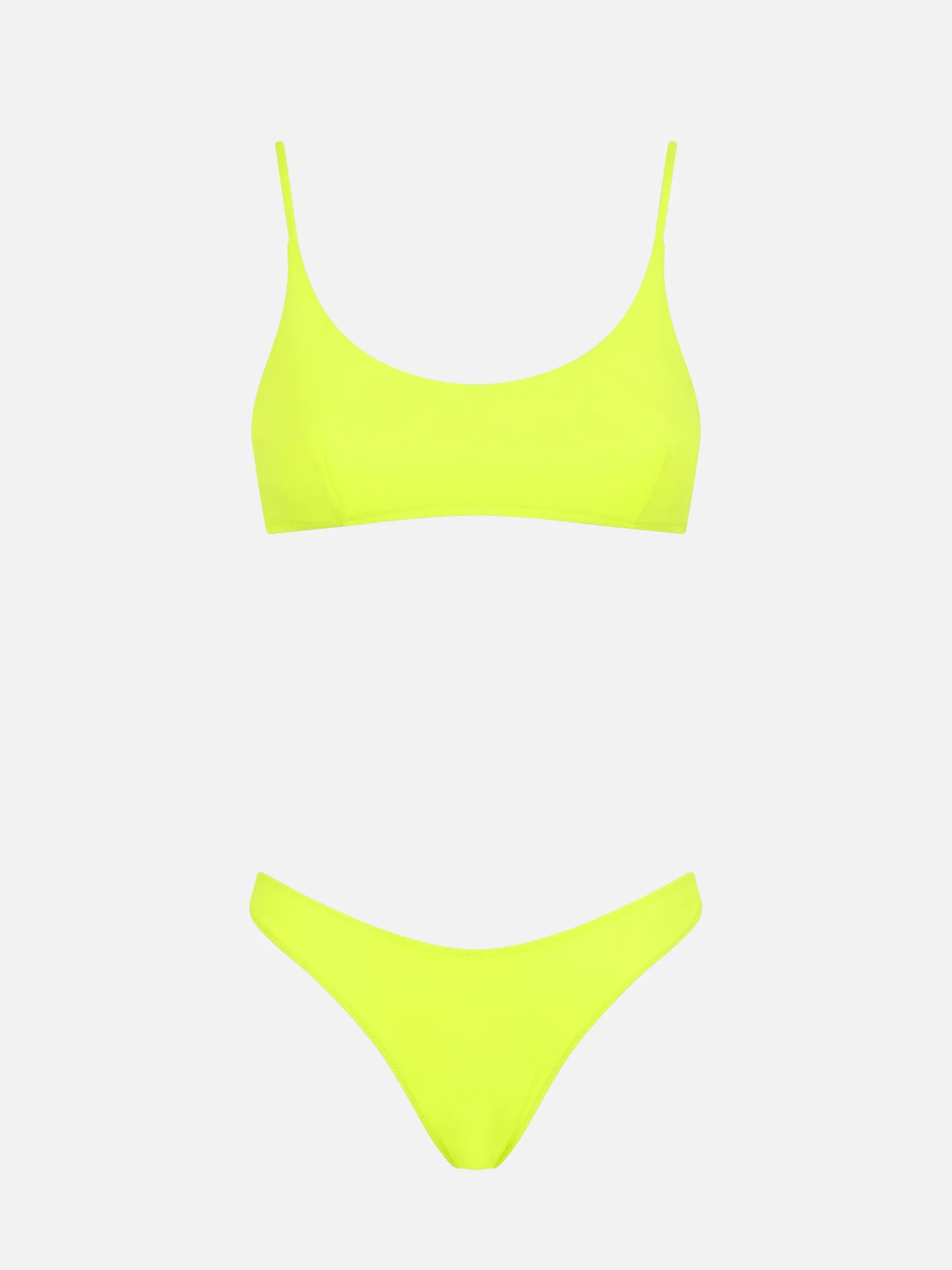 Damen-Bralette-Bikini in Neongelb