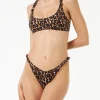 Damen-Bralette-Bikini mit Leopardenmuster