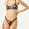 Damen-Bralette-Bikini mit nachgeahmtem Bandana-Print